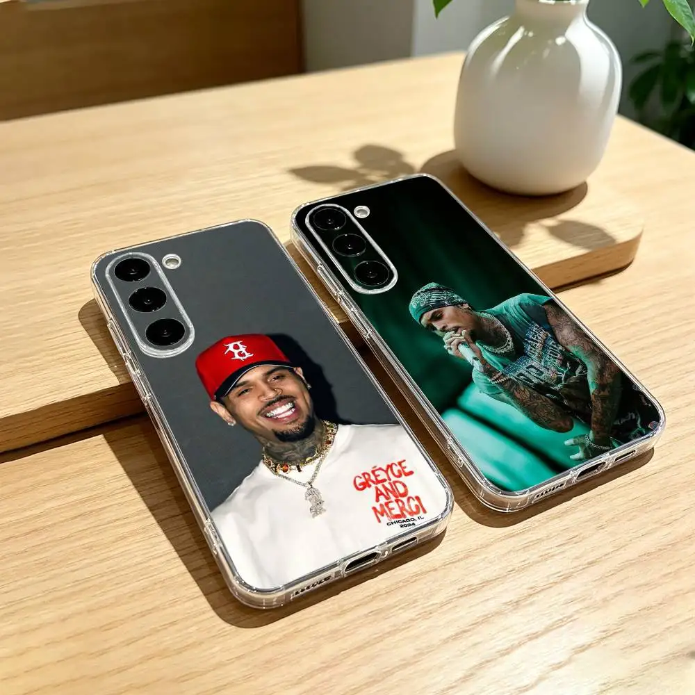 C-Chris Brown Phone Case For Samsung Galaxy A91,80,73,72 ,71,53,52,32 ,31,22,21s,20,Transparent Case