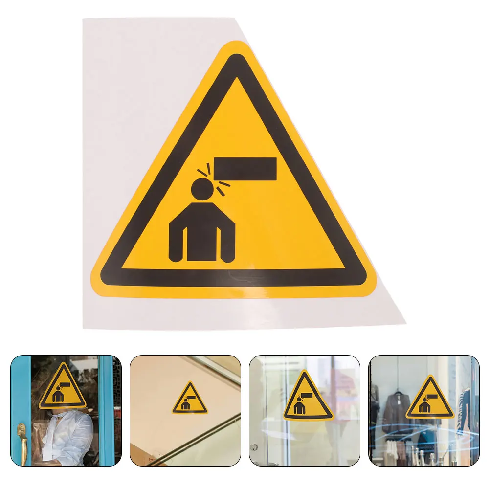 

6pcs Watch Your Head Warning Low Overhead Clearance Self Adhesive Safety Sticker Wall Decal Caution Sign Traffic Safety Sign For