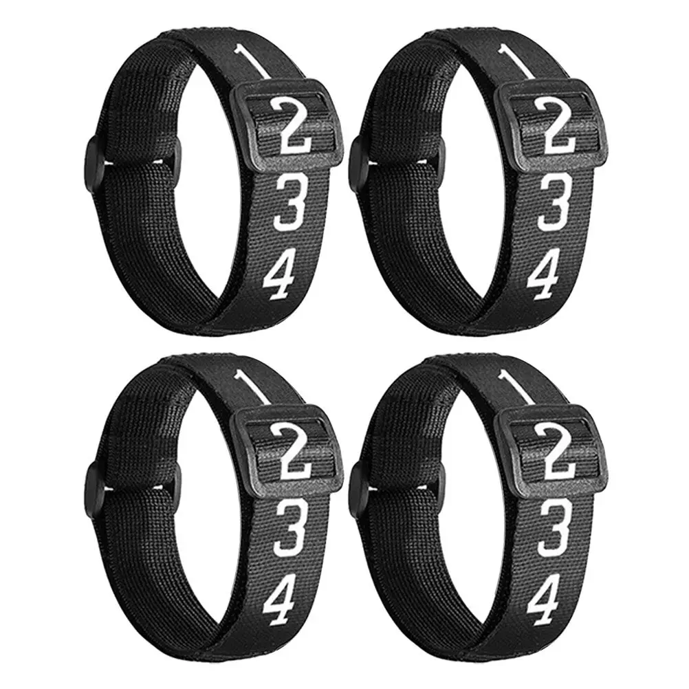 4Pcs Comfortable Football Numbered Wristband Precision Crafted Referee Number Band for Soccer Referees Football Down Indicator