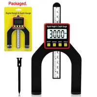 0-80mm Digital Depth height gauge Caliper Digital Tread Depth Gauge LCD Magnetic Self Standing Aperture