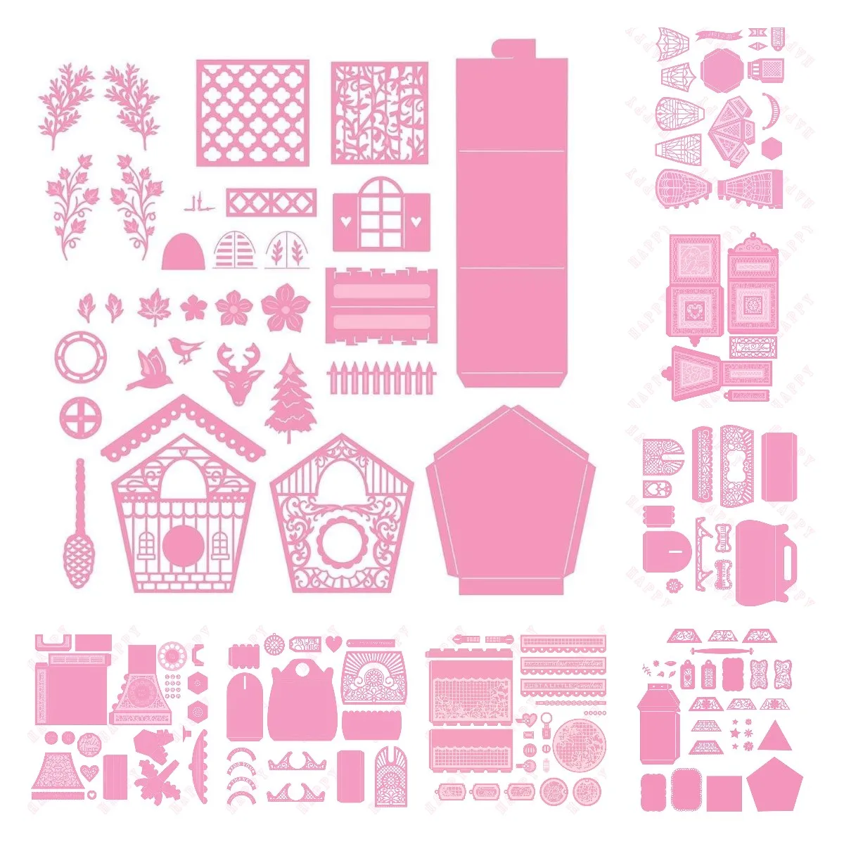 Limited Product Various Retro Different Styles Of Bags And Small Houses Die Moulds Scrapbook Diary Paper Making Cutting Crafts