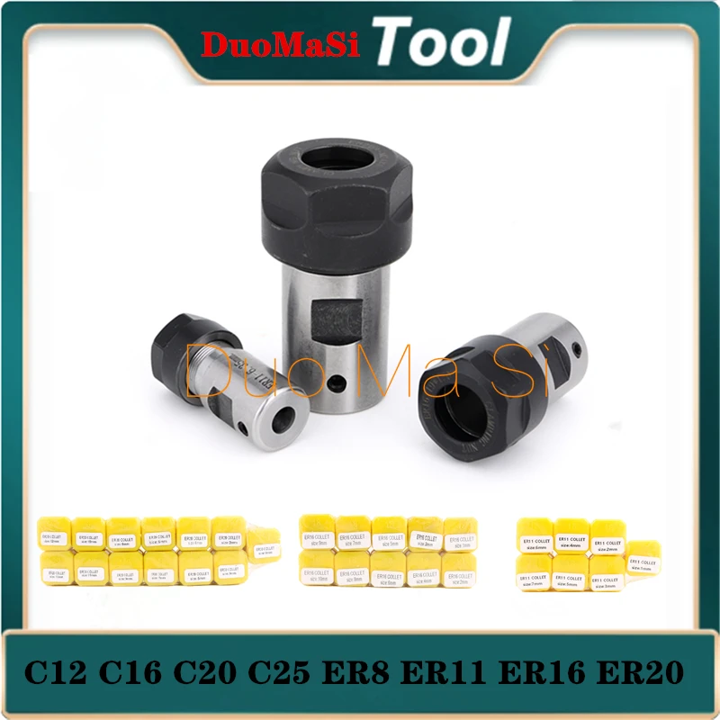 ER8 ER11 ER16 ER20 C10 C16 C20 C25 Tool Holder Motor Shaft Post Spindle 6mm 8mm 5mm 10mm For ER Tool Holder Engraving Machine