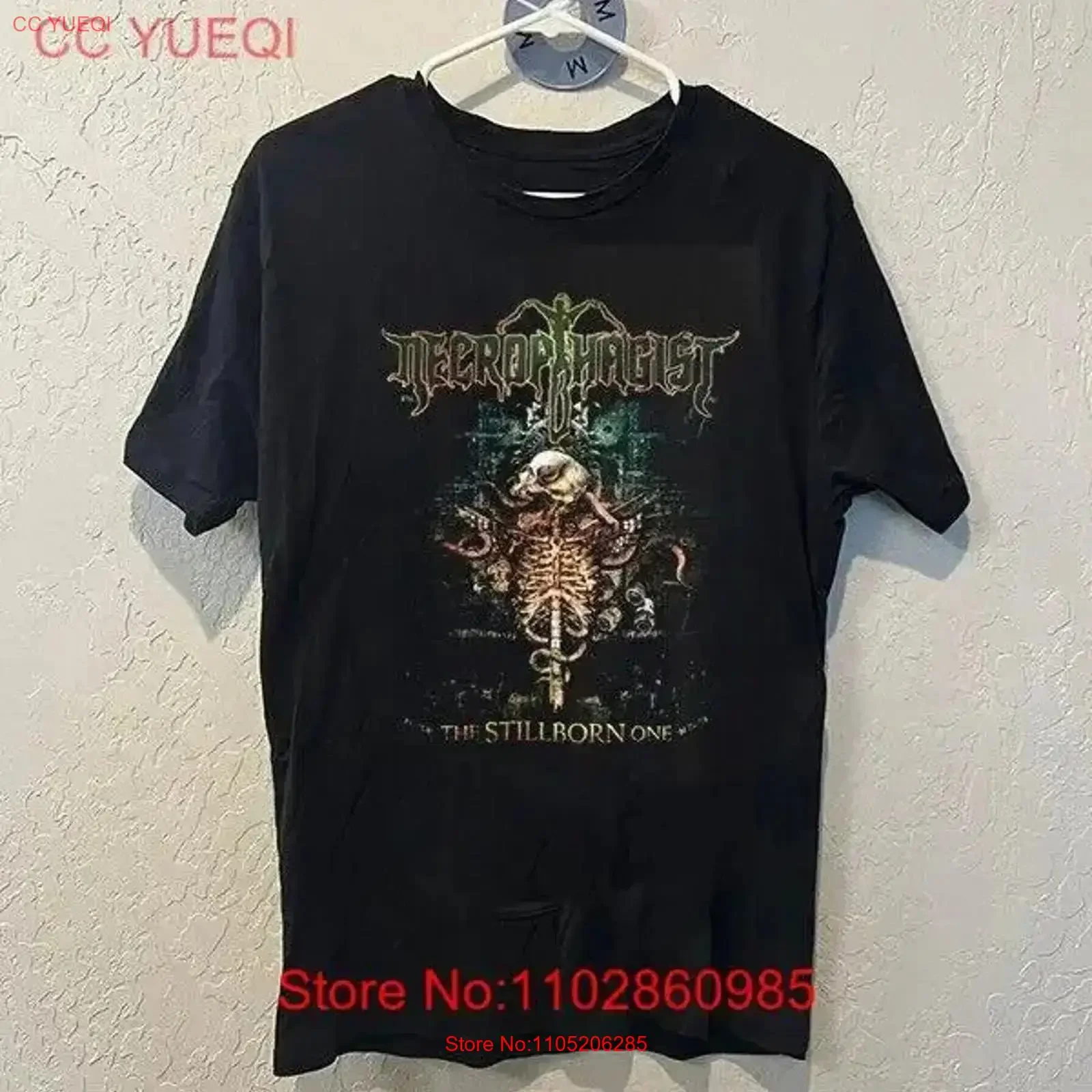 Camiseta NECROPHAGIST The Stillborn One For Fans S 5XL G155, ropa de calle lavada vintage, transpirable, estirada, ligeramente vintage