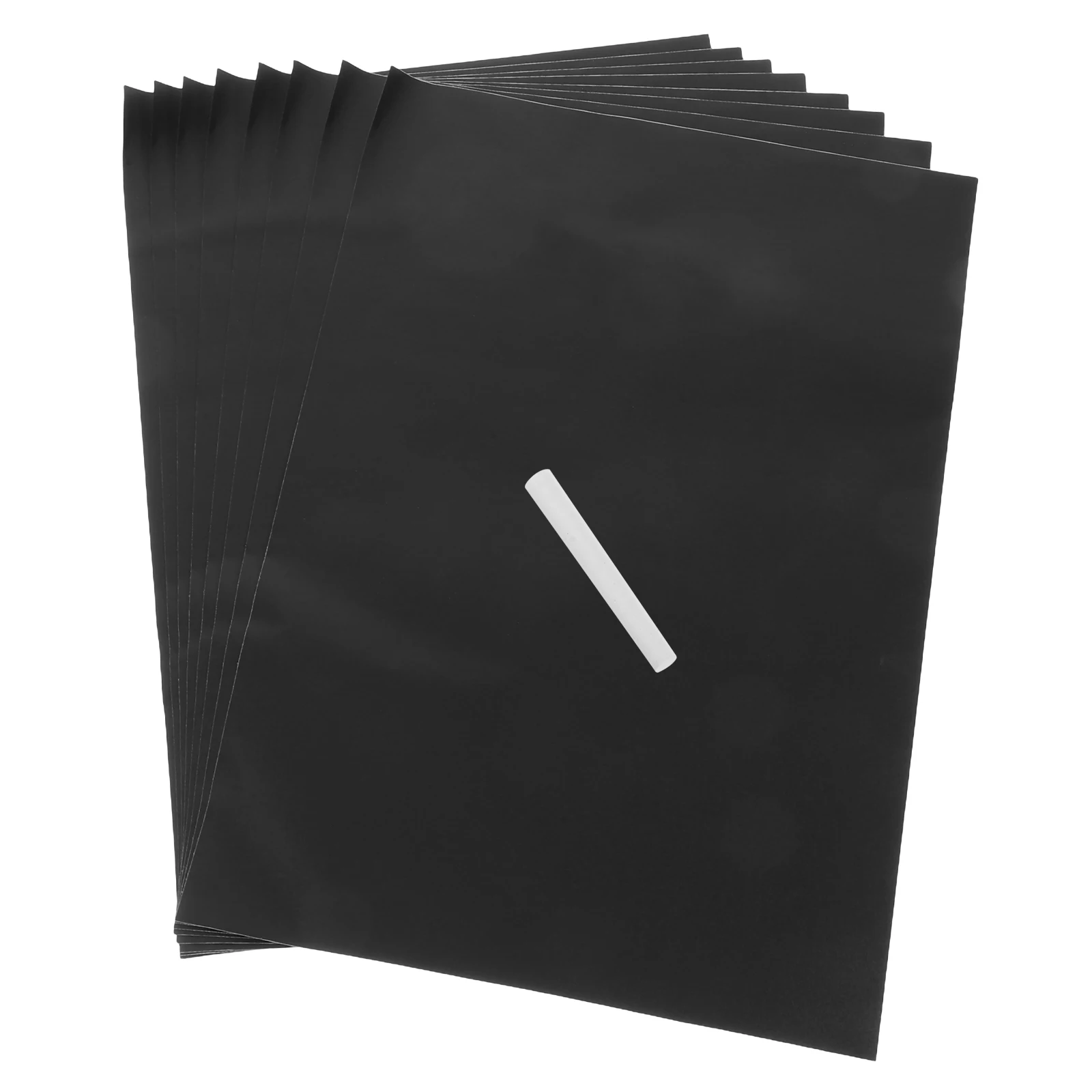 

8pcs Black Stickers Adhesive Removable 30X20Cm Pvc Sheets Removable Chalkboard Labels For Jars Canisters Notice Boards