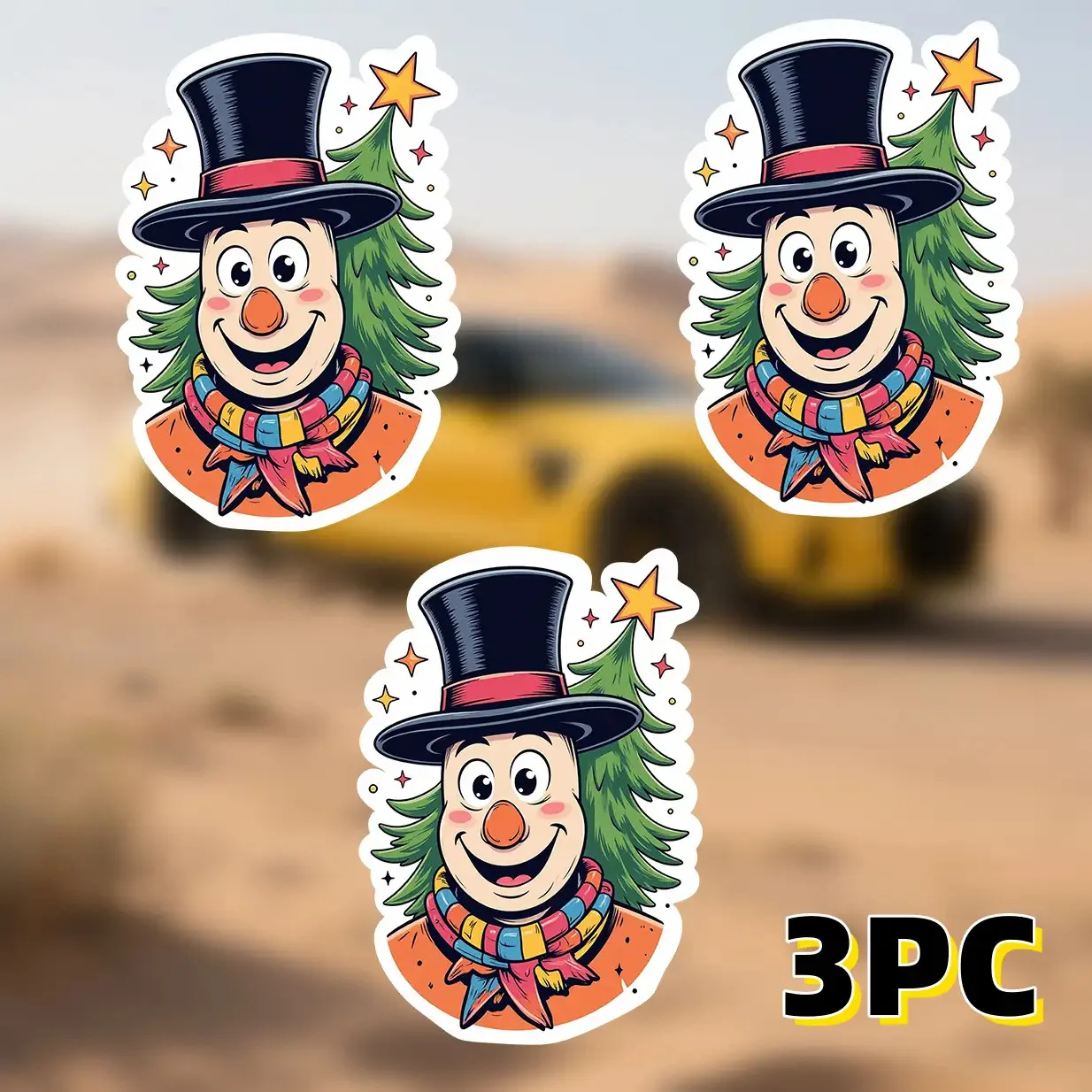 Adesivo pupazzo di neve cartone animato – Decalcomania per paraurti per auto e moto in vinile impermeabile – Divertente regalo di Natale, decorazione natalizia, vinile resistente