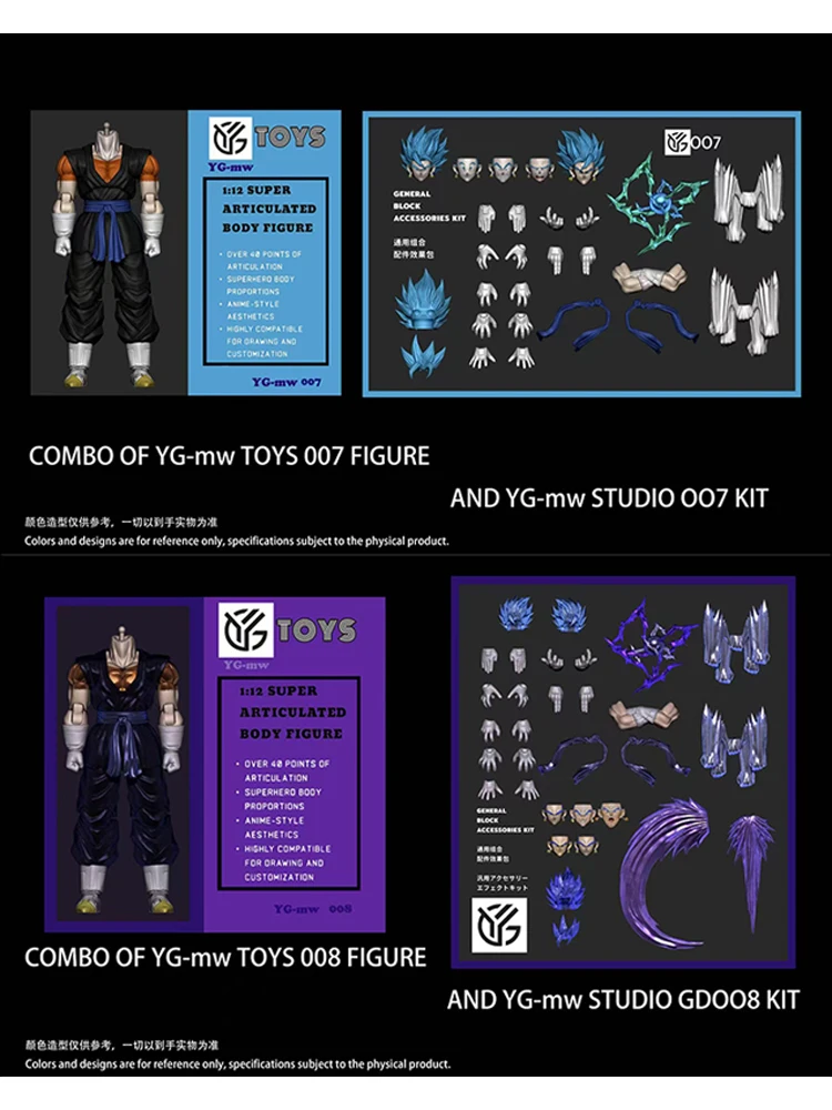 YG-mw Studio Vegito Figuur Dragon Ball SHF Super Saiyan God Vegito Vegetto Anime Actiefiguren Beeldje Model Kinderen Geschenken speelgoed - afbeelding 2