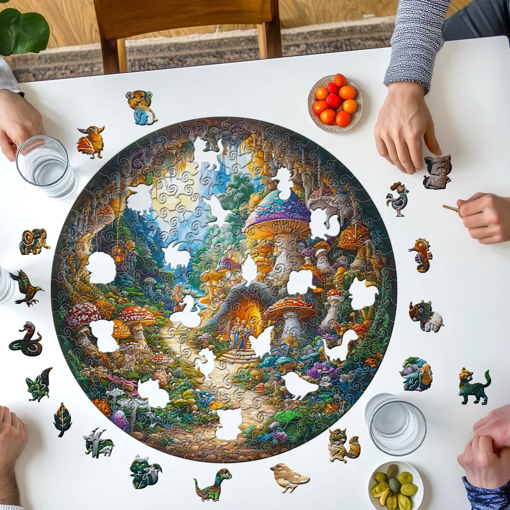 Понимите в царство, где природа встречает воображение с помощью наших головоломок с природой «Волшебный лес»! Этот потрясающий пазл представляет собой вибрацию