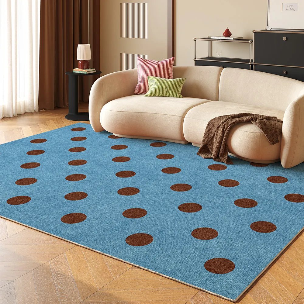 Ins Modern Wave Point Living Room Carpet Decoration Home Anti-slip Washable Bedroom Floor Mats Easy Clean Study High-end Rug
