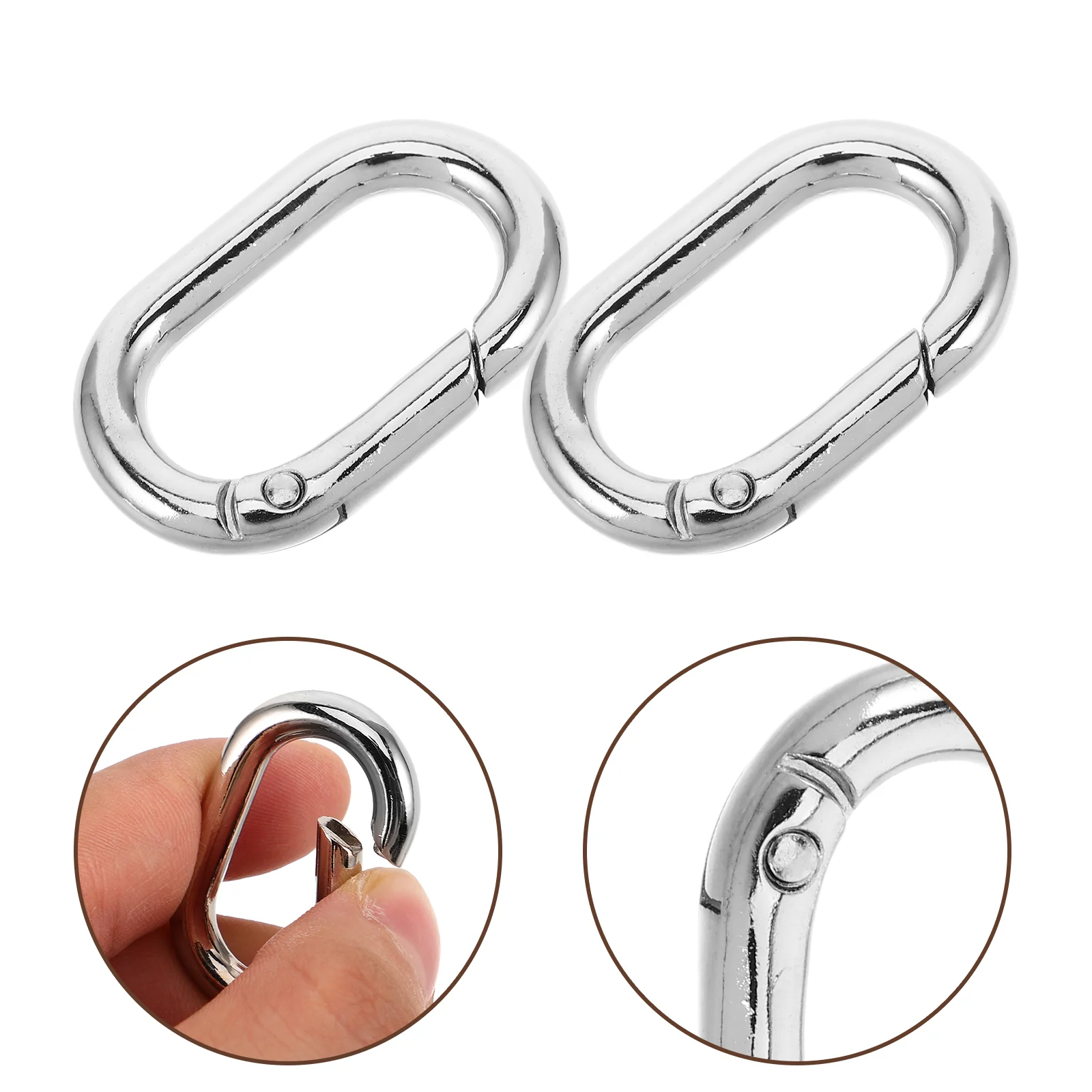 

10 Pcs Buckle Luggage Accessories Carabiner Jewelry Rings Clasps Key Holder Snap Clips Keychain Findings Hooks