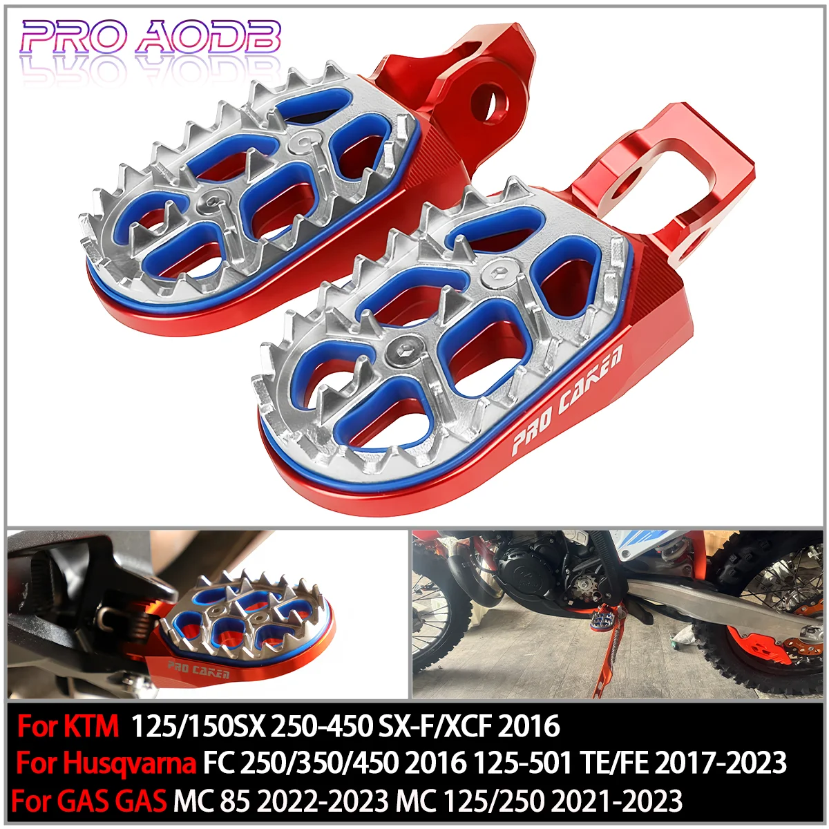 

Motorcycle Foot Pegs FootRest For KTM EXC EXC-F SX SX-F125 150 200 250 300 350 450 500 For Husqvarna TC FC TE FE TXFX