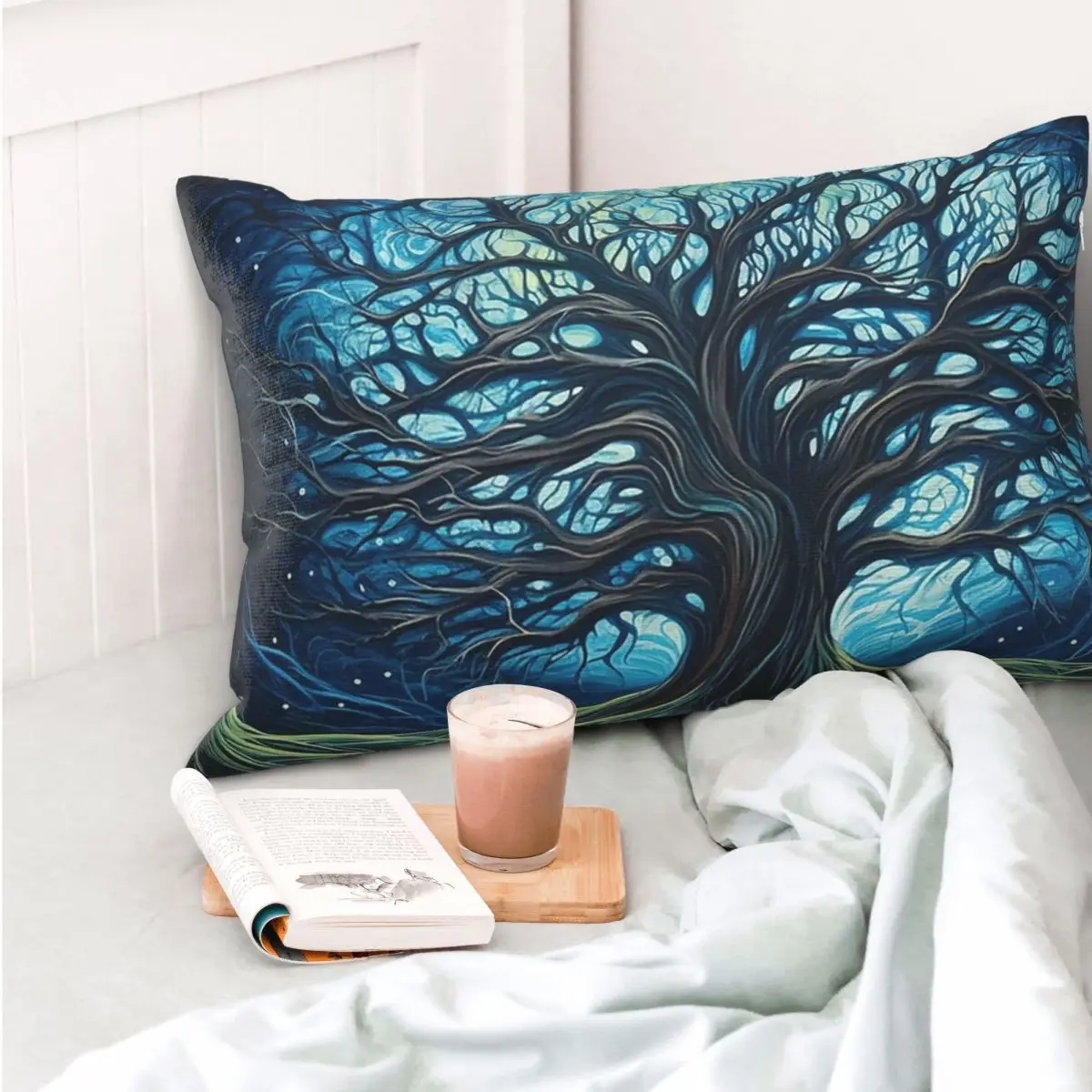 Magic Green Tree Rectangle Pillowcase Cushion Cover Decor Bedroom Bed Home Comfort Throw Pillow