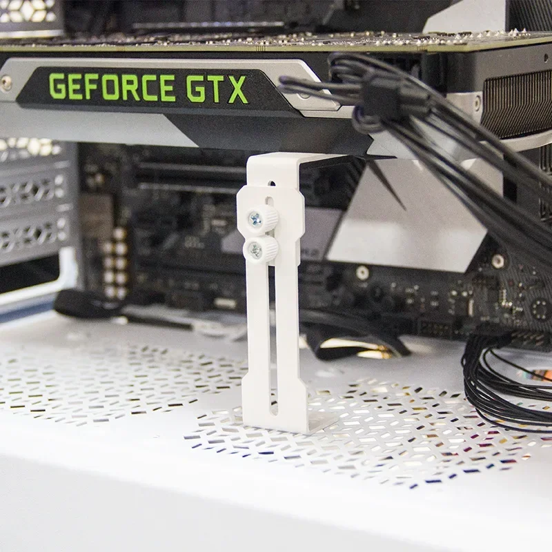 حامل بطاقة رسومات الكمبيوتر، مروحة الهيكل، دعامة معدنية ثابتة، حامل وحدة معالجة الرسومات قابل للتعديل 6-96 مم