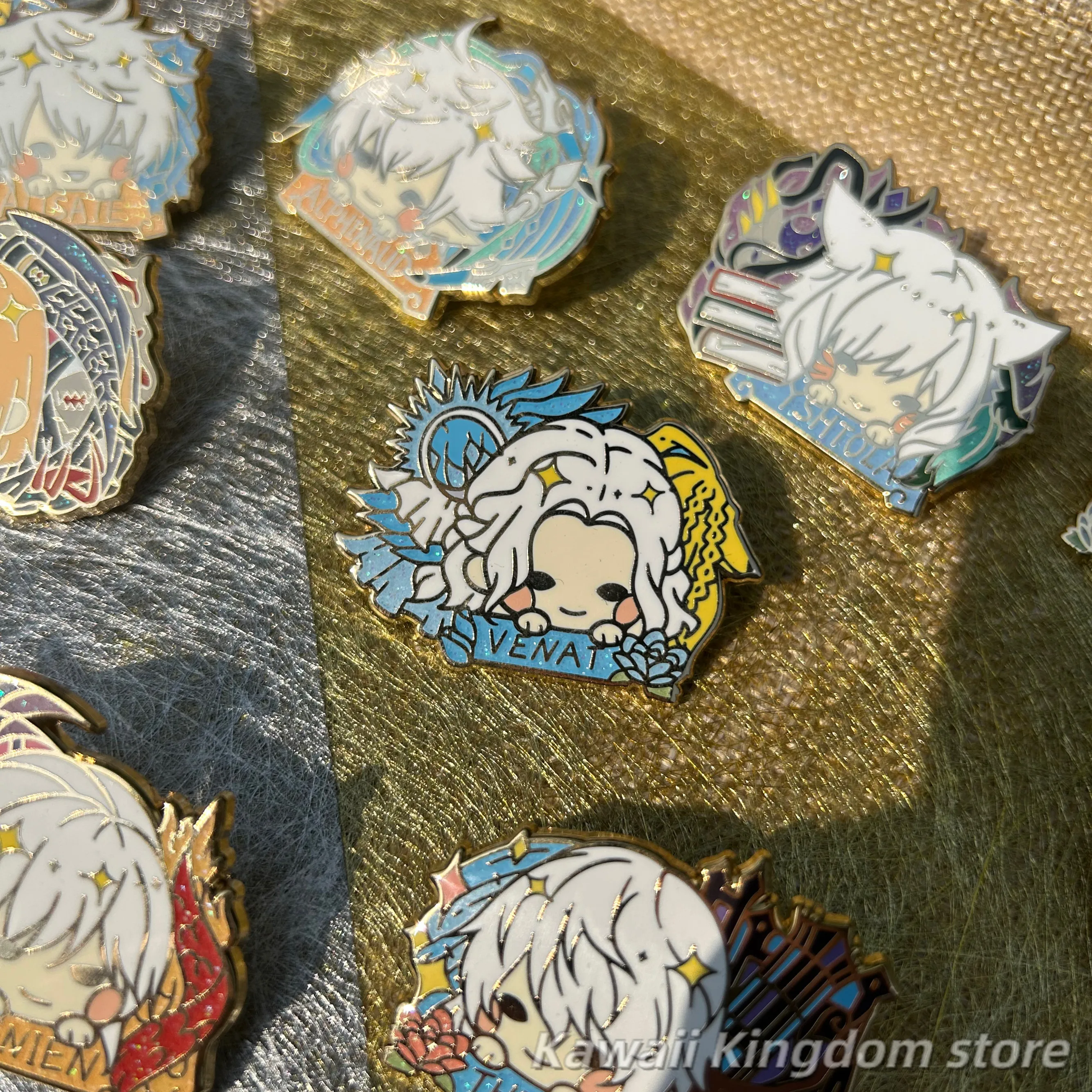 Game Final Fantasy XIV FF14 Hades Hythlodaeus Cartoon Metal Badge Brooch Pin Collection Itabag Button Anime Props Xmas Gifts