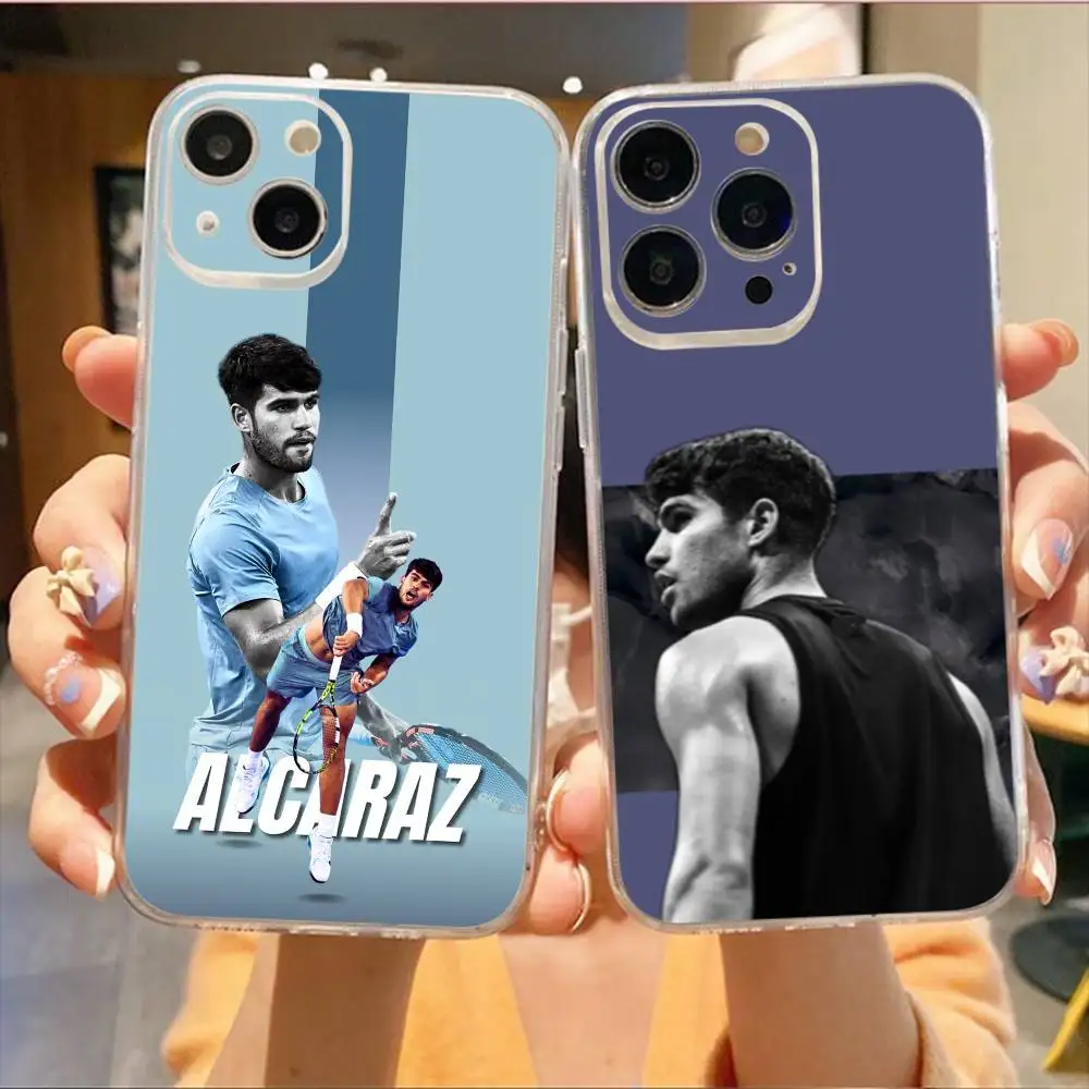 

Tennis Champion Carlos A-Alcaraz Phone Case For iPhone17,16,15,14,13,12,11 Plus,Pro Max Soft Transparent Cover
