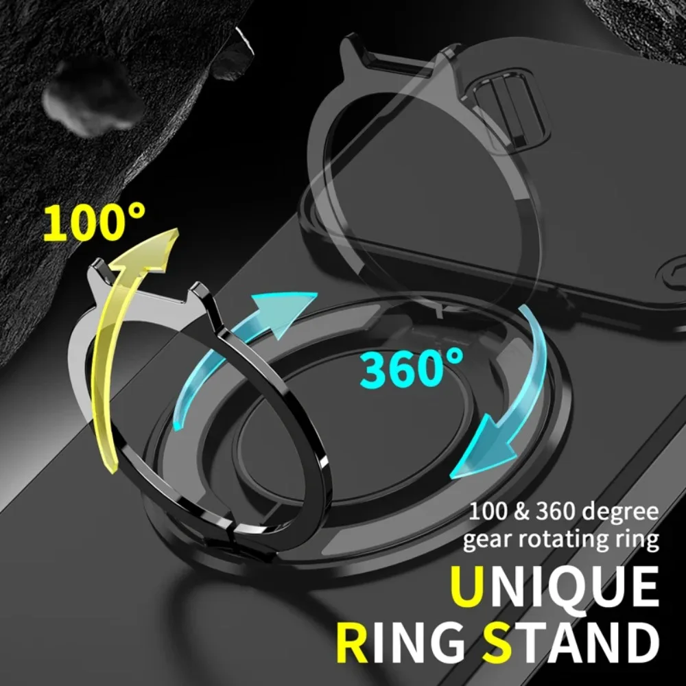 Автомобильный магнитный металлический кронштейн для кольца на палец, чехол для телефона для Xiaomi 15TPro 15T, военная защита от падения, защитный чехол для камеры