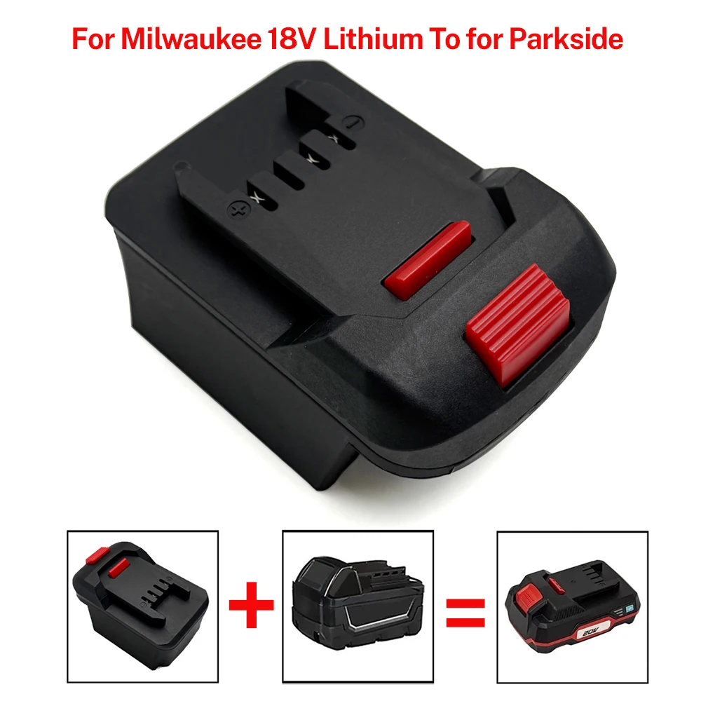 Adapter for Milwaukee 18V Li-Ion Tools Converter to Lidl Parkside X20V LI-Ion Battery Adapter Power Tool Accessories