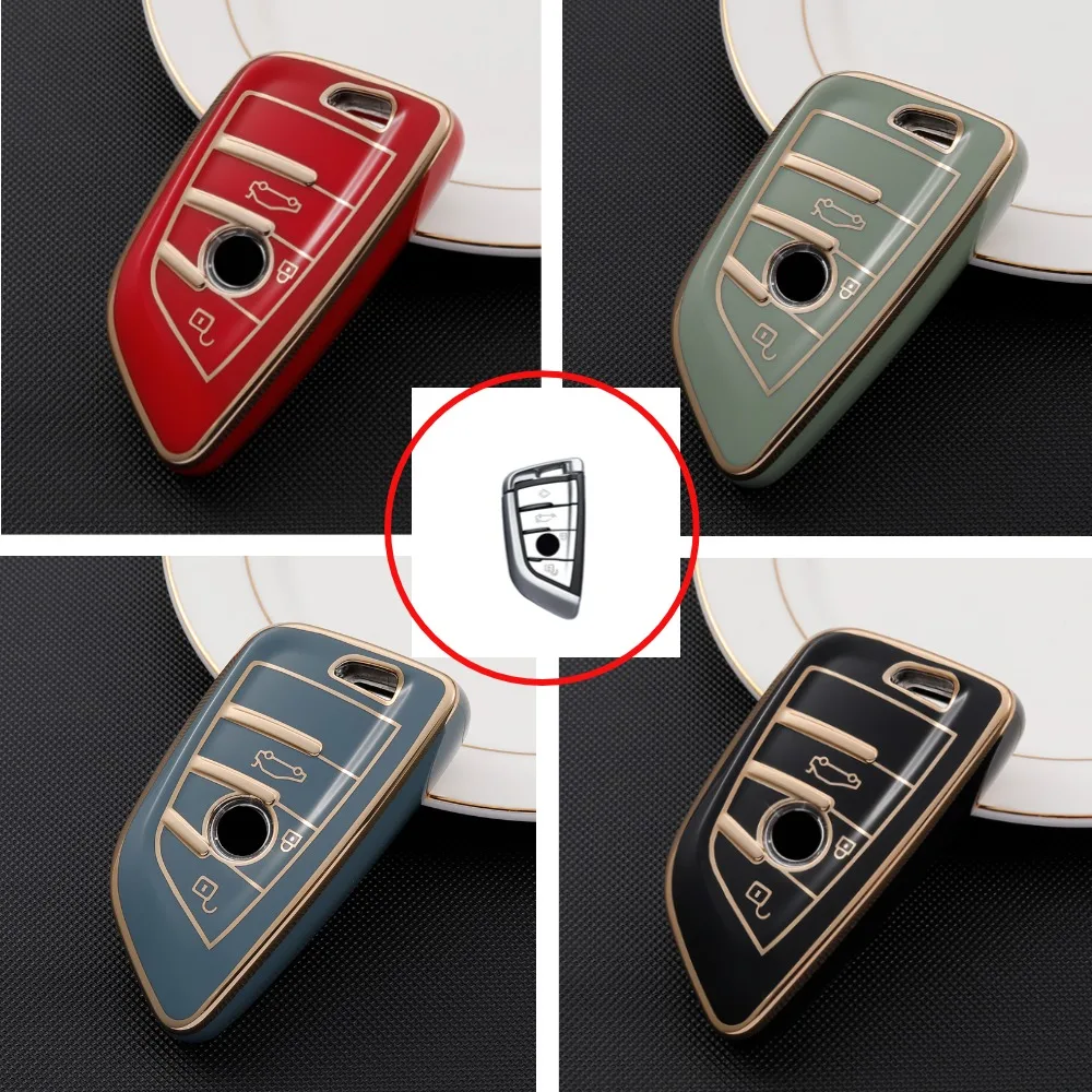 

TPU Car Key Case Cover Shell Fob For BMW X1 X3 X5 X6 X7 1 3 5 6 7 Series G20 G30 G11 F15 F16 G01 G02 F48 Accessories