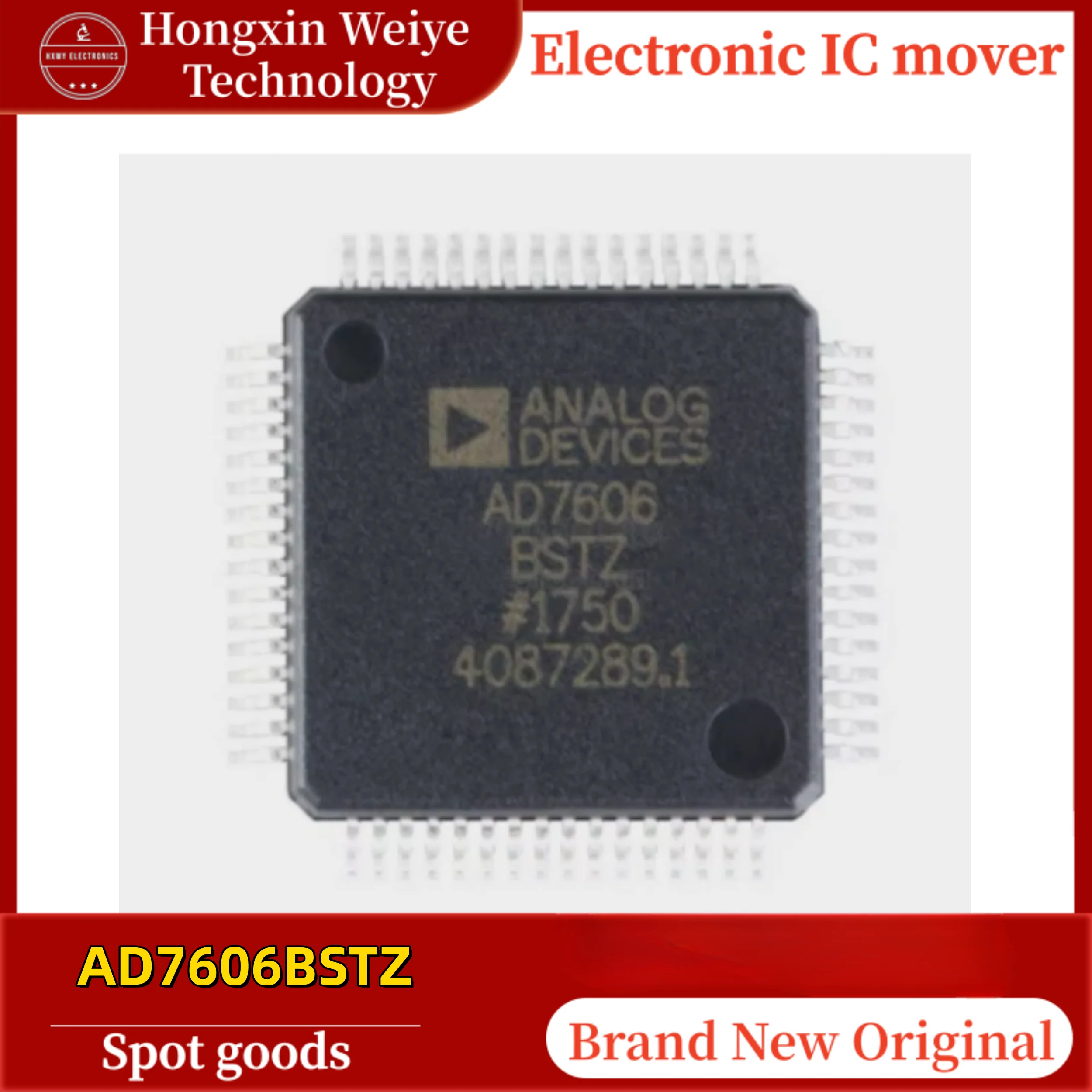 1/5/7pcs AD7606BSTZ AD7606 LQFP-64 2.3V~5.25V ADC/DAC Dedicated Data Converter IC New In Stock