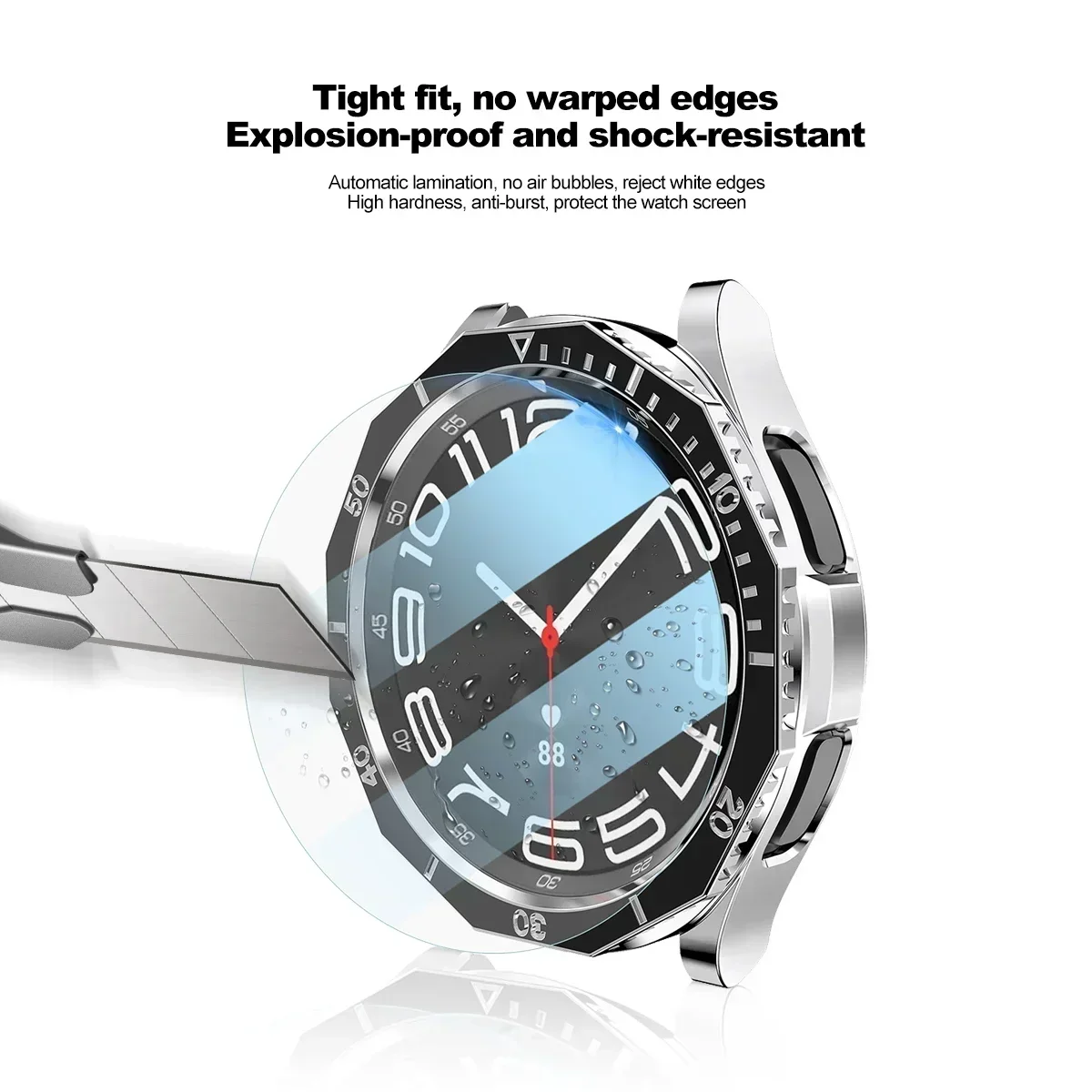 Metal Bezel&Tempered Glass for Samsung Galaxy Watch 6 Classic 47mm 43mm Bumper 3IN1 Watch6 Classic Screen Protector Accessories