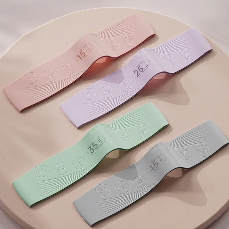 1Pcs Wide Resistance Band Antislip Exercise Guide Durability Silicones Various Resistance Level Strength Training for Woman