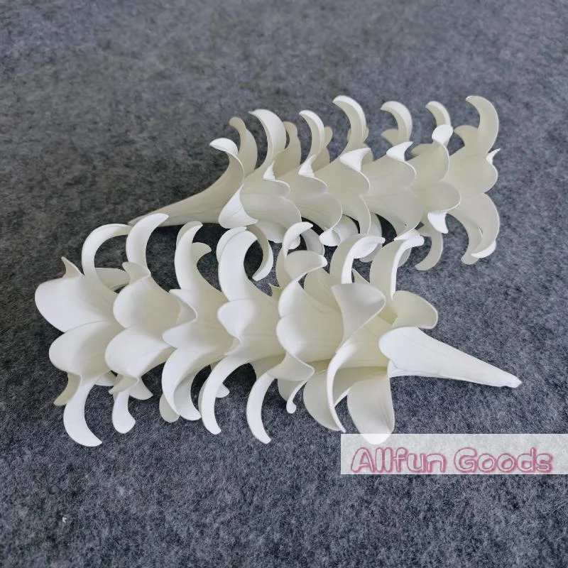 [TG835]5PCS New EVA Artificial Lily Flower Head DIY Foam Flower Head Hanging Lily Party Wedding Decor
