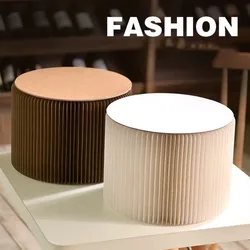 Folding Paper Stool Creative Round Paper Stool Stylish Nordic Furniture Living Room Furniture Stool Vanity Chair Folding