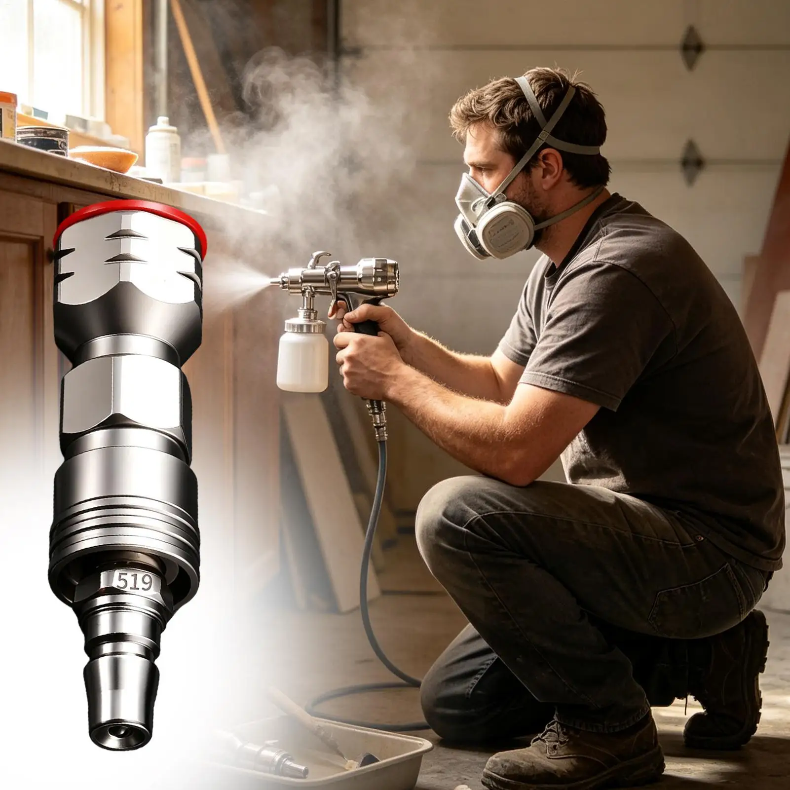 Sprayer Machine Tip Nozzle Stainless Steel Quick Connect Painting Parts Sprayer Machine Painting Tips For Construction House