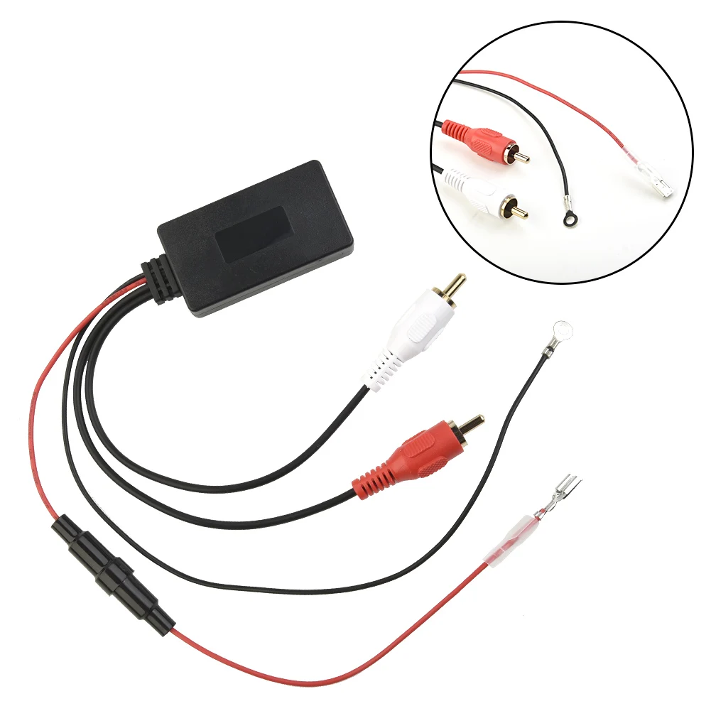 Módulo receptor Bluetooth V5.0 inalámbrico para coche, 10m, 12V, Cable de Audio estéreo de Radio de música, adaptador auxiliar, 2 cables adaptadores