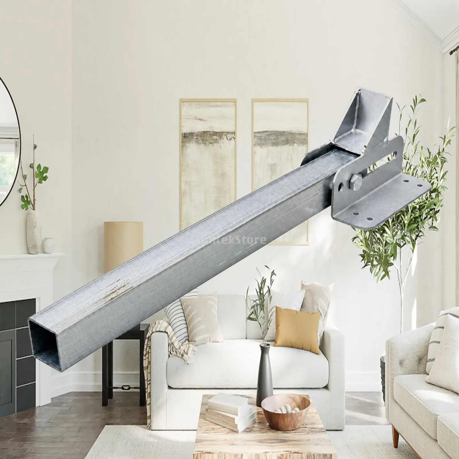 Galvanized Steel Tricycle Cargo Support Bracket for Utility Trike Heavy Load Side Reinforcement with Mounting Plate