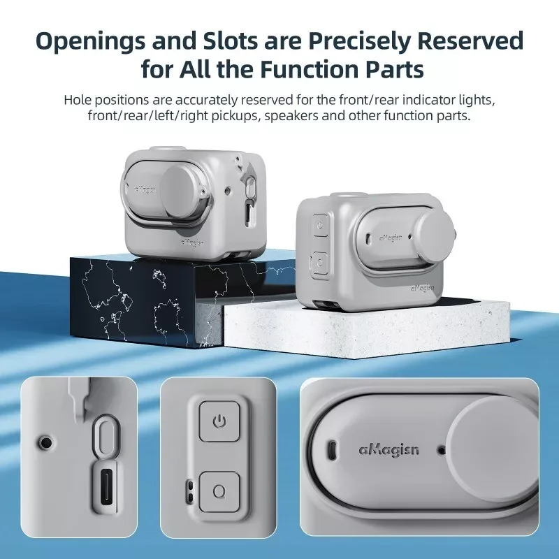 Amagoisn Amai Insta360 GO3S, funda de silicona GO3, accesorios de protección para cámara deportiva Shadowstone