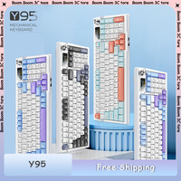 YINDIAO Y95 Mechanical Keyboard Tri-Mode Customized Hot Swap Gasket RGB 98 Layout Multifunctional Knob E-sport Gaming Keyboard