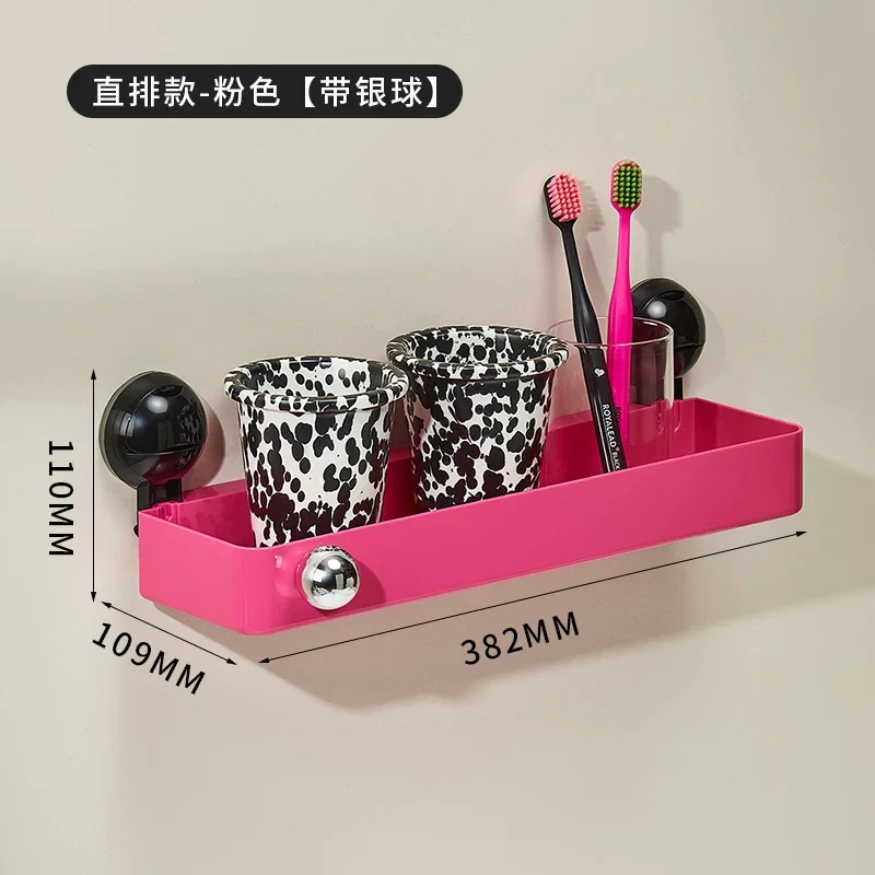 Picture 7: Corner Bathroom Shelves No Drill Rustproof Bathroom Accessories Wall Mounted Shower Storage Rack Shampoo Holder Single Tier