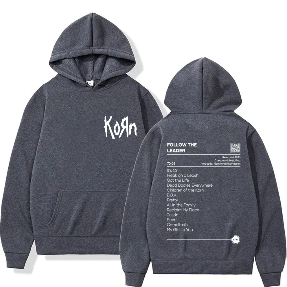 Rock Band Korn Follow The Leader Hoodie Alternative Nu Metal Music Pullover Men Women's Fleece Hoodies Male Fashion Streetwear