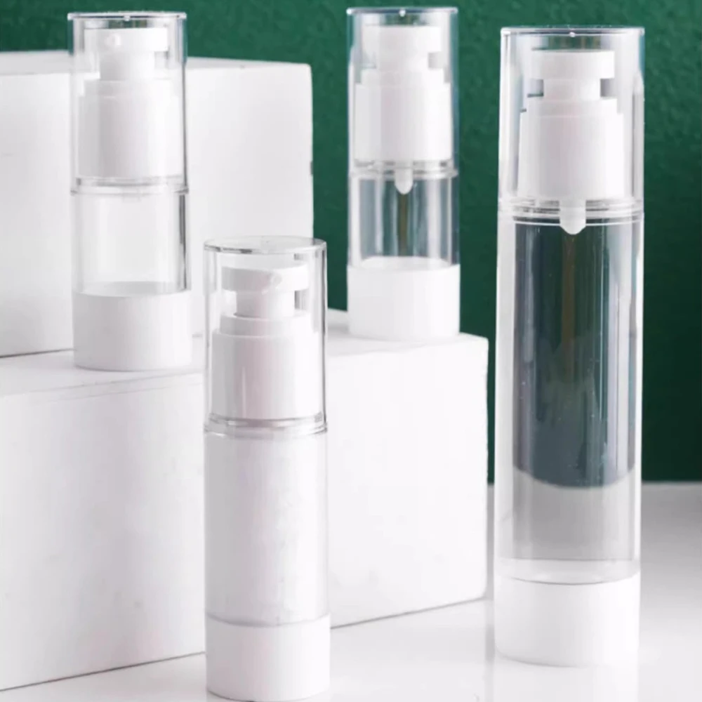 15/30/50/80/100 ml Airless Vacuümfles voor Reizen Draagbare Douchegel Shampoo Lege spuitfles Cosmetica Hervulbare Flessen