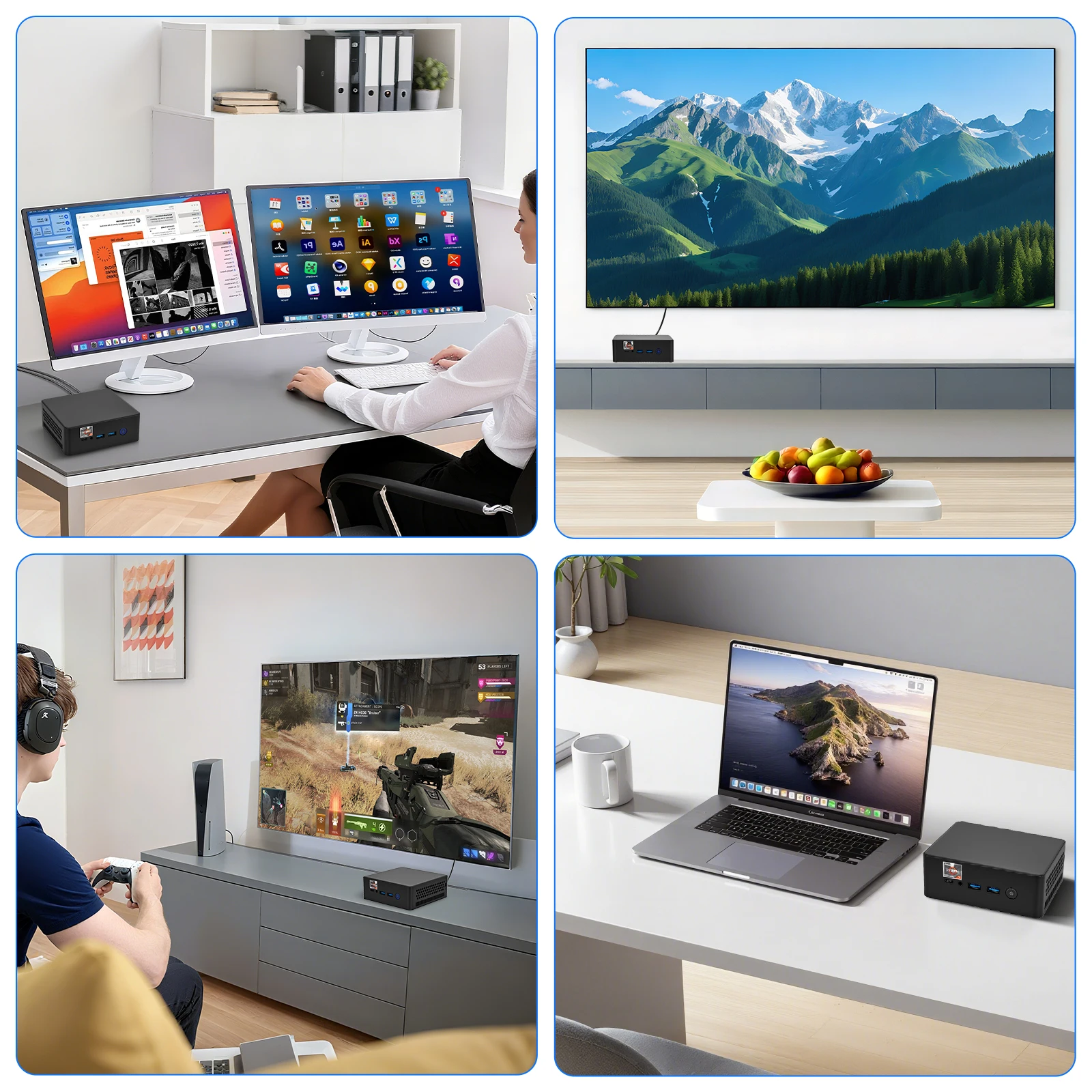 SZBOX Z68 AMD R7 6800H Mini PC WiFi6 BT5.2 DDR5 5600Mhz 32GB 1TB NVMe SSD Triple Display Desktop Gaming Computer VS 6600H 5825U