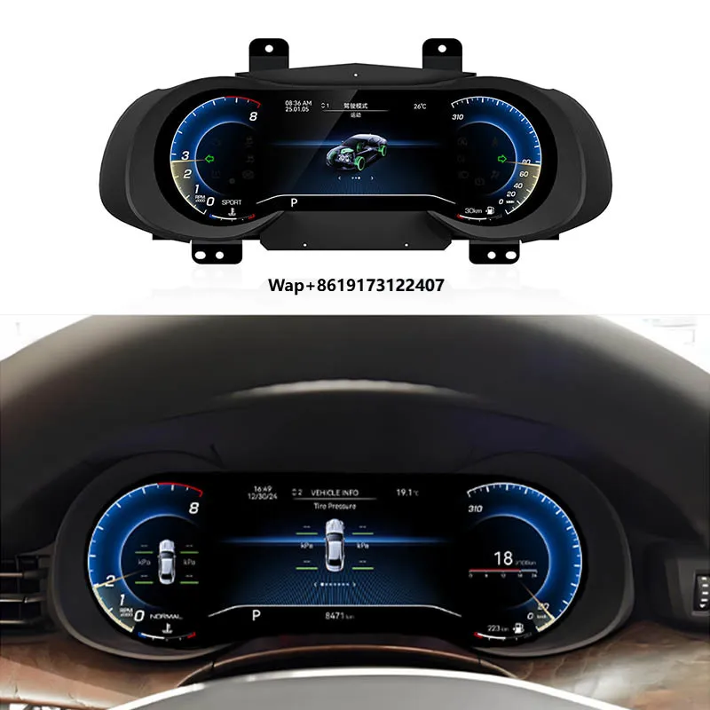 

Linux System LCD Car Dashboard Speedometer Digital for 2013-2023 12.3inch Instrument Virtual Cockpit Panel