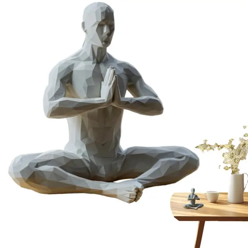 Abstract Meditating Figure Sculpture Meditation Statue Abstract Mindfulness Display Ornament For Serenity Balcony Sanctuary