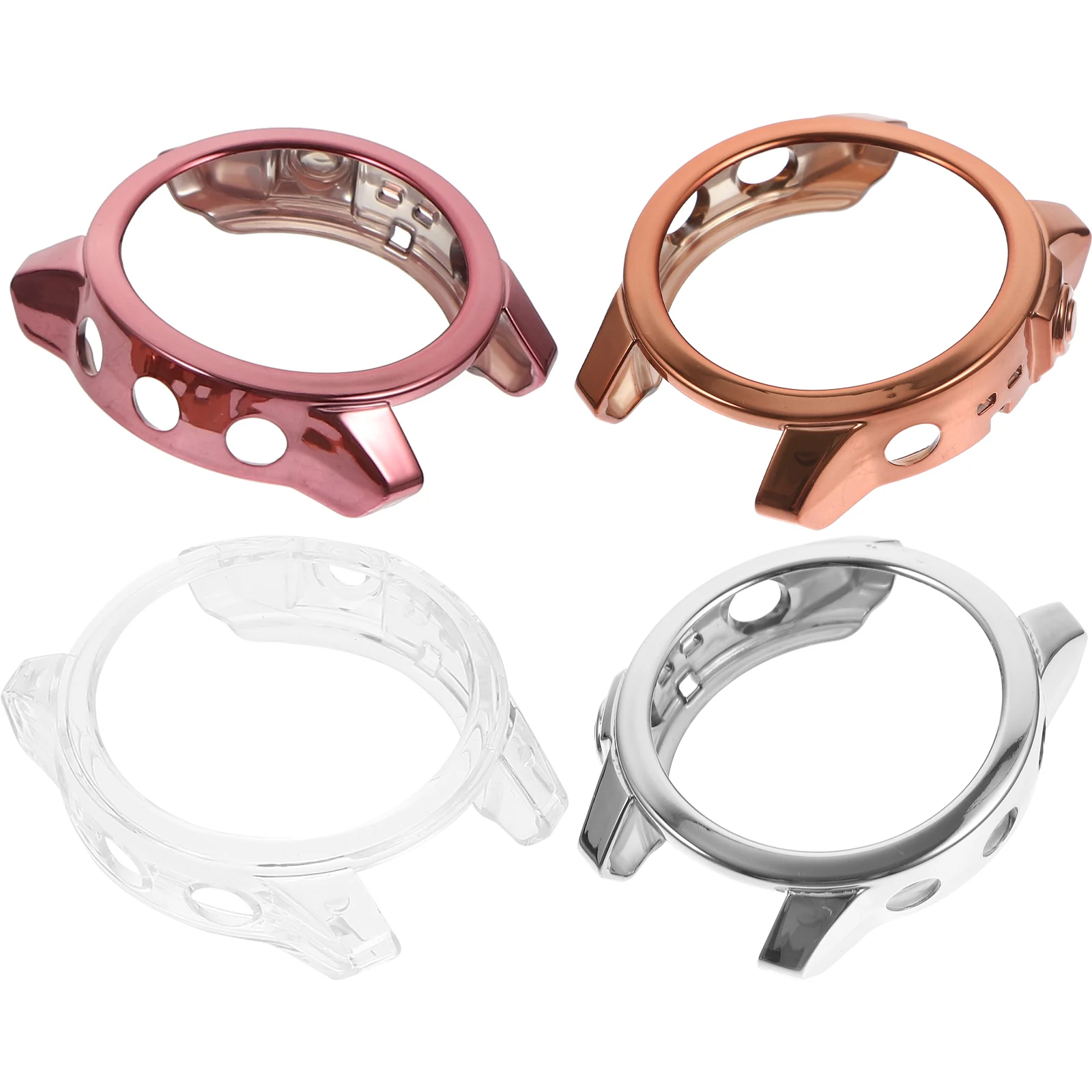 

4pcs Watch Case Anti-shocking Detachable Protector Smartwatch TPU Screen Cover Precise Cut Reusable Watch Supplies