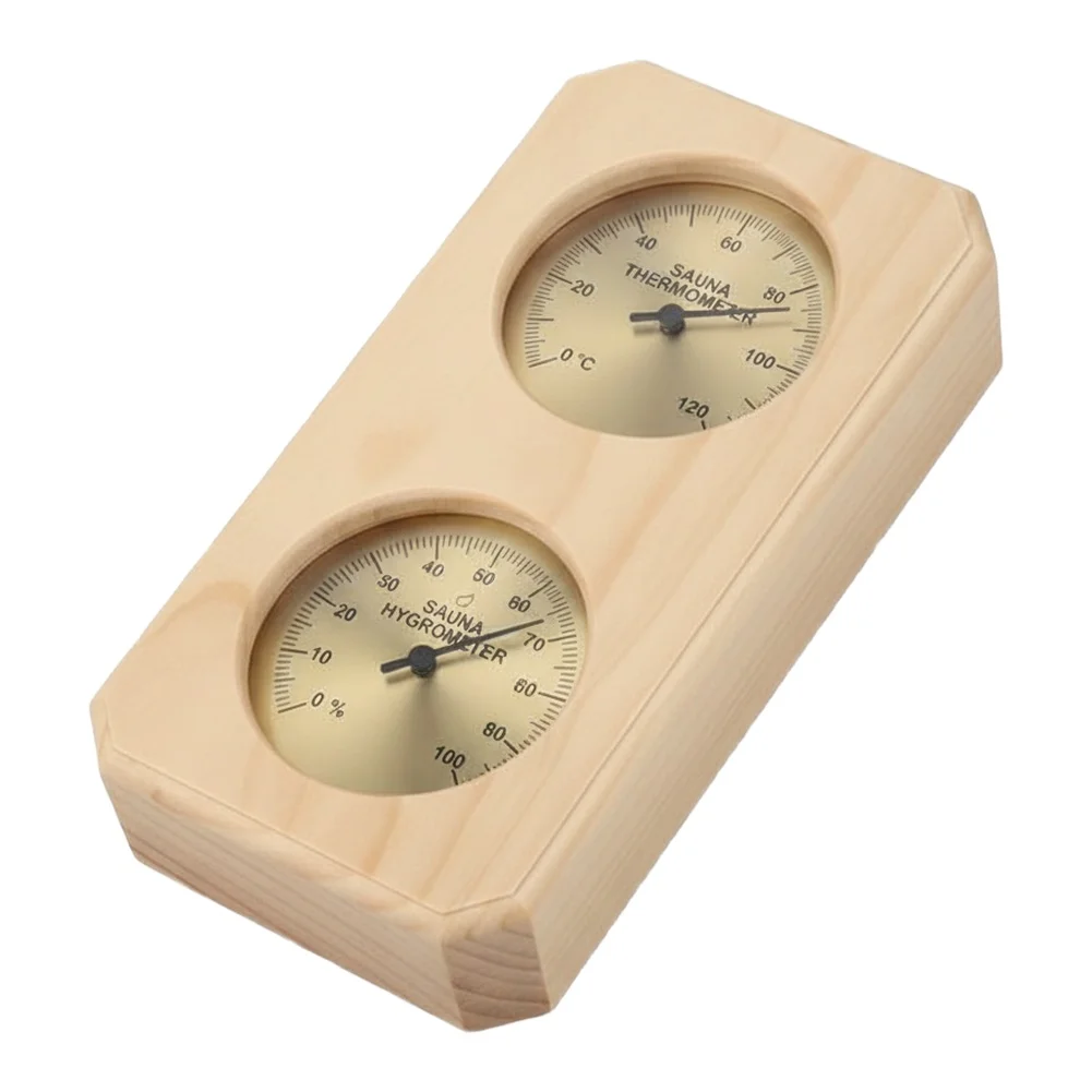 13.5*25.5CM Sauna Thermometer Sauna Humidity Monitor Temperature Wall Mount Hygrometer Temperature Range 0 120