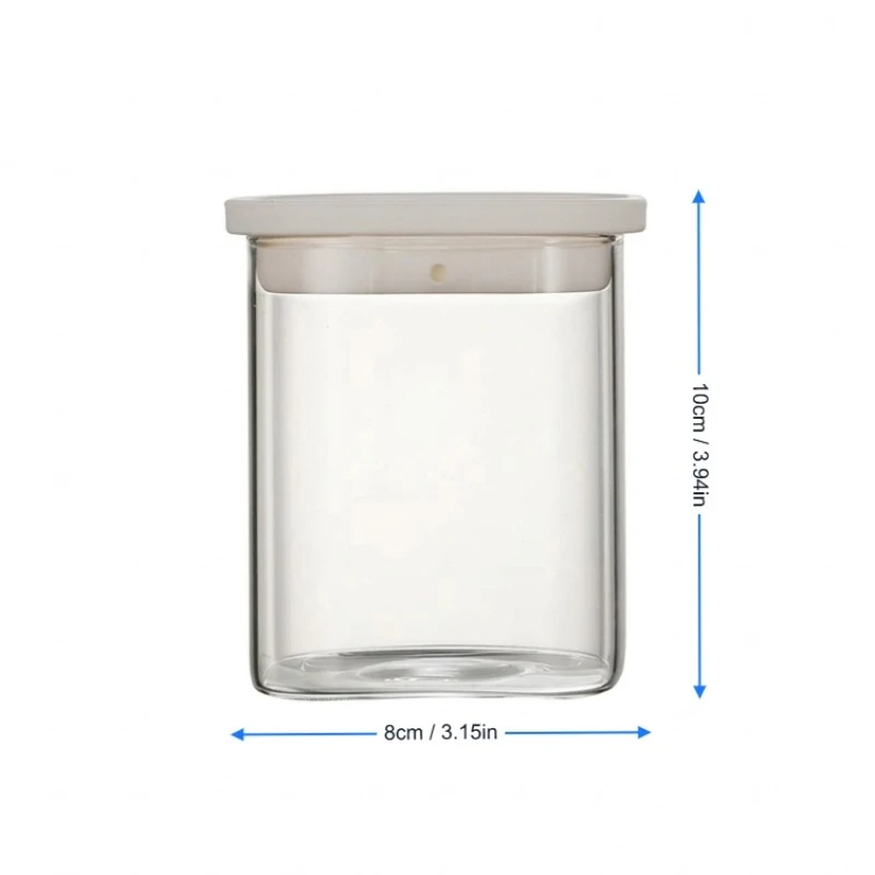 Storage Jar Elegant Kitchen Organizer for Home Cooks Borosilicate Glass Airtight Container Grains Coffee Beans Nuts Candy view 6