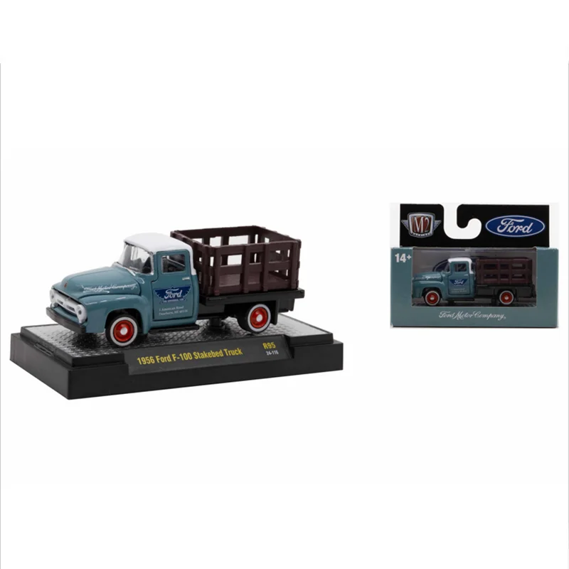 

M2 Machines 1:64 Scale Diecast Alloy 1956 Ford F-100 Stakebed Truck Toys Cars Model Classics Adult Gifts Souvenir Static Display
