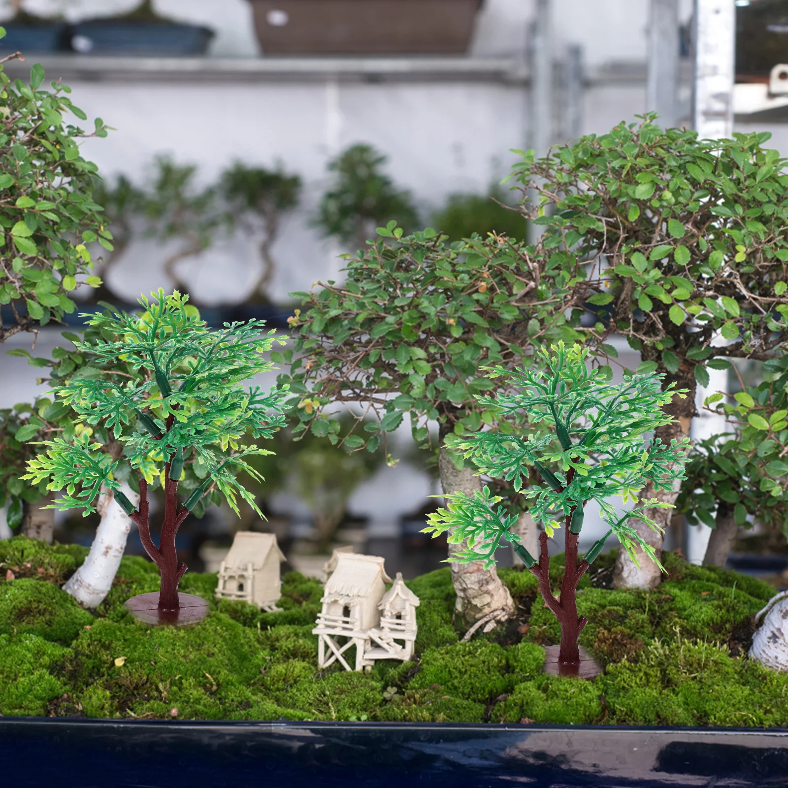 12pcs 소형 모델 나무 모래 테이블 공예에 대 한 현실적인 SimulationTree 장식 작은 정원 조경 소품