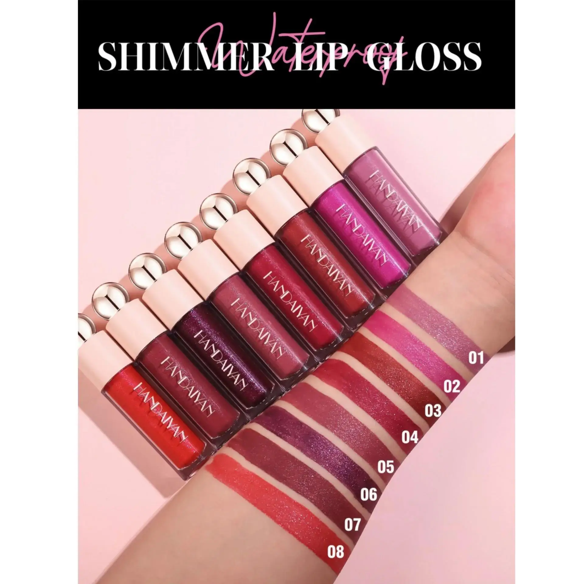 방수 립글레이즈 쉬머링 매트 립스틱 한국 화장품 다이아몬드 글리터 틴트 하이드레이팅 립 메이크업