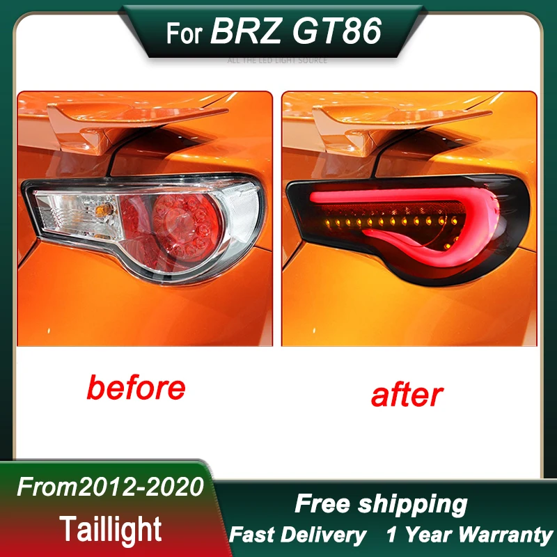 Car Taillights For TOYOTA GT86S UBARU BRZ86 2012-2020 LED DRL Daytime Running Dynamic Turn Signal Brake Reverse LED Tail Lights