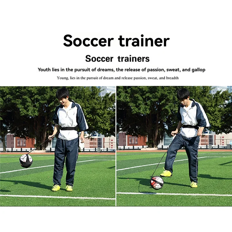 AED2-Cintura da allenamento per calcio regolabile Cintura da allenamento per calcio per principianti Cintura da allenamento per palloni da calcio Cinture per pratica di calcio