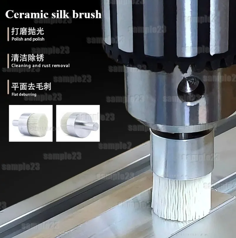 Alumina Ceramic Abrasive End Brush CNC Deburring Aluminum Parts Passivation Polishing Remove Tool Marks
