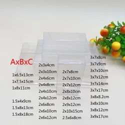 100pcs ABC Open Both Sides Clear Plastic Box PVC Transparent Small Gift Box Packaging Storage Candy Christmas Wedding Gift Boxes