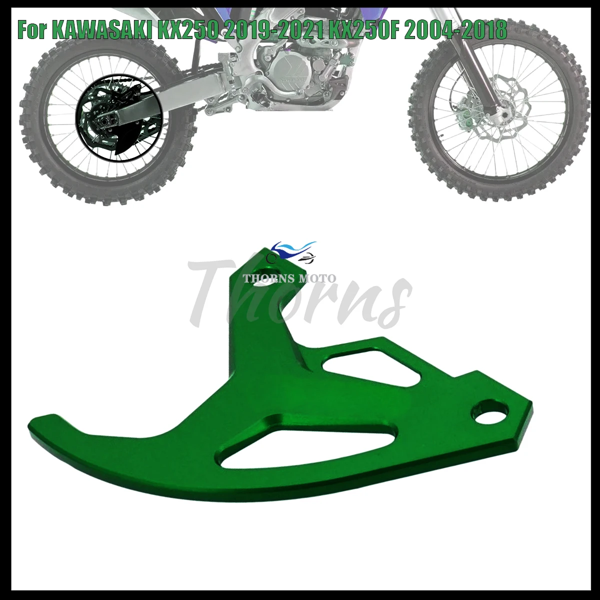 KX شعار الفرامل الخلفية الفرجار غطاء حماية لكاواساكي KX250 2019-2021 KX250F 2004-2018 KX450 2019-2021 KX450F 2006-2018