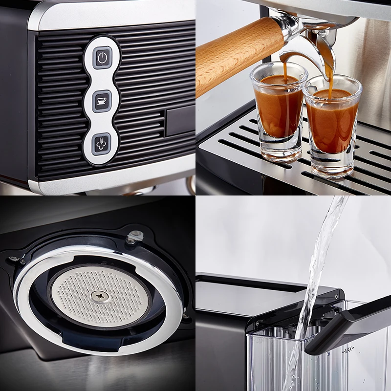 

Gemilai CRM3601 Luxury Coffee Brands Stainless Steel Small Home Use Portable Espresso Coffee Maker
