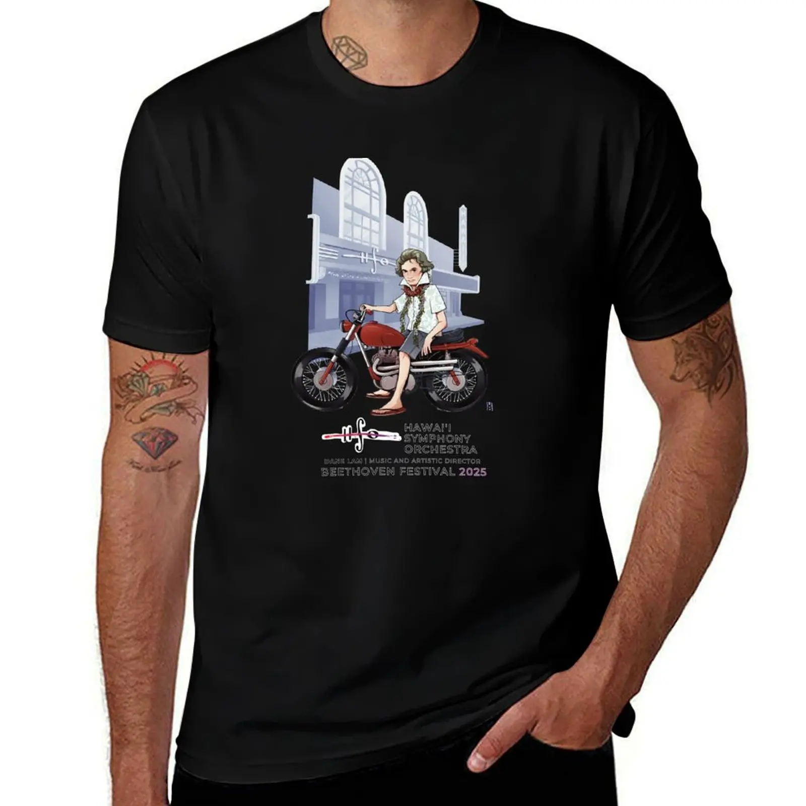 Limited Edition Hawai'i Symphony Orchestra Beethoven Festival T-Shirt Lightweight Running Sports T-Shirt